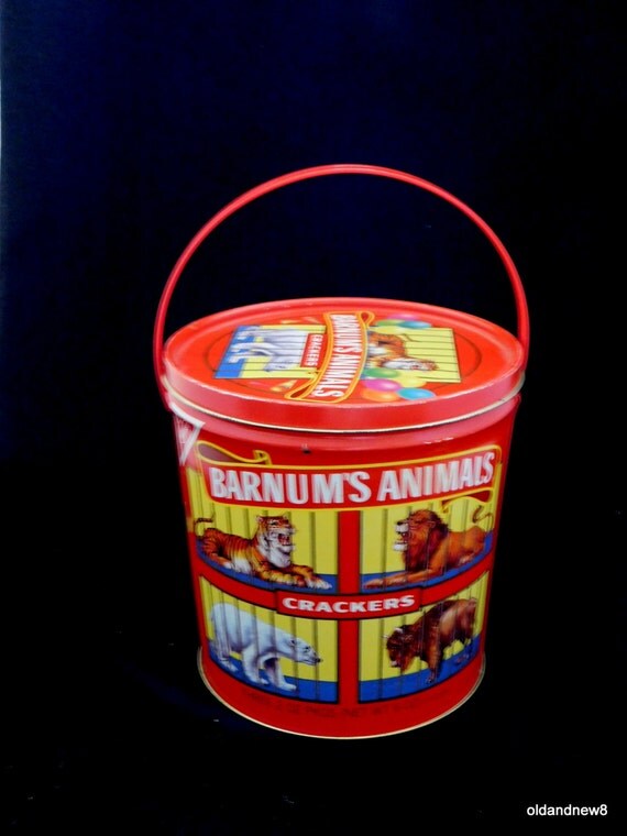 Barnum's Animal Crackers Tin 1990 Nabisco Tin Can by oldandnew8