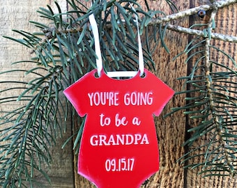 Going to be a Grandpa Pregnancy Announcement Ornament New Pregnancy Announcement Pregnancy Gift We're Expecting Gift New Daddy Gift
