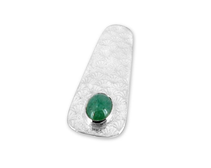 Aventurine and Sterling Silver Pendant