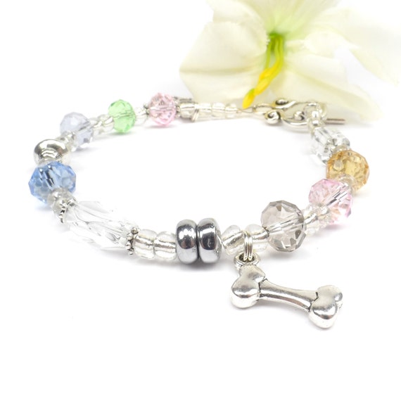 Pet Memorial Bracelet Gift For Loss of Pet Dog by ABeadedStory