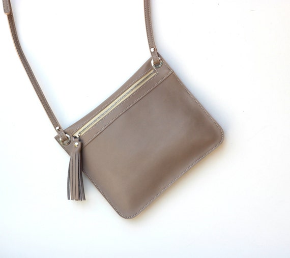 taupe crossbody purse