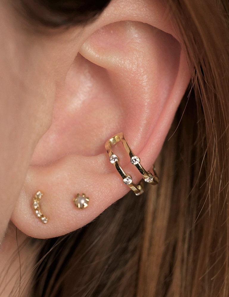 Ear Band Ear Cuff Gold Ear Band Diamond Ear Band Cartilage
