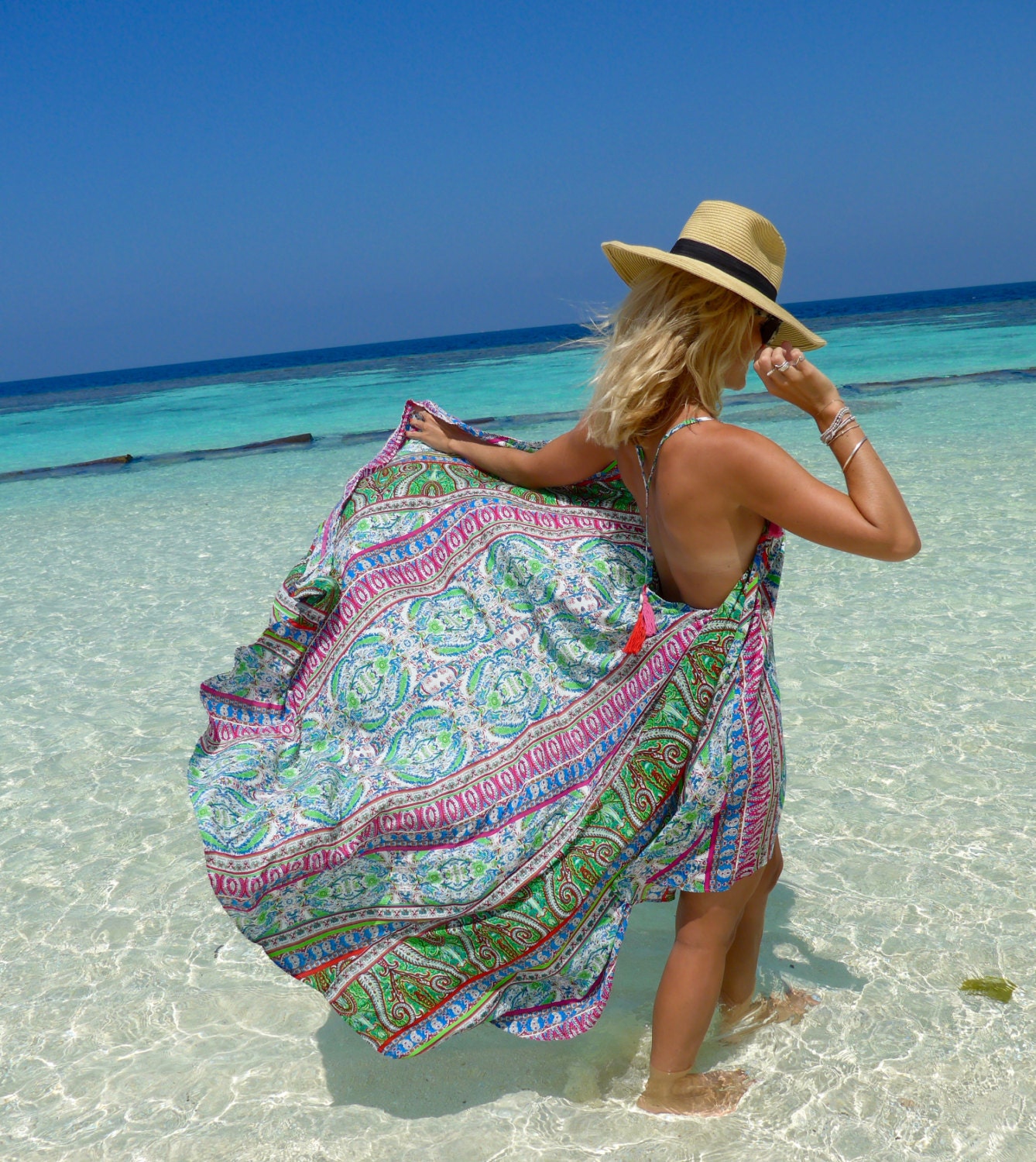 Africa Dress Ladies Cocktail Dress Maxi Dress with High Low