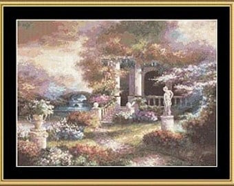 Mystic Stitch Enter The Light James Lee Counted Cross Stitch Pattern Charted Design Grecian Homestead Point De Croix Punto De Cruz Rare OOP