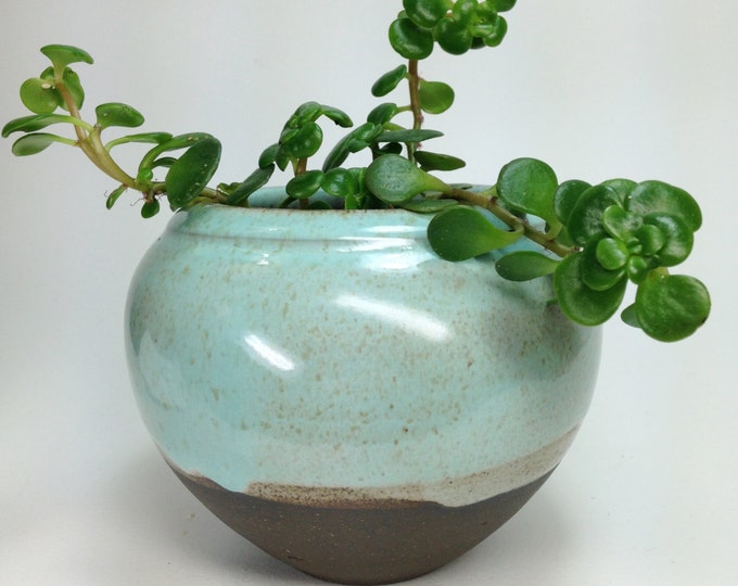 Green Planter, Succulent Planter, Ceramic Flower Pot, Pottery Planter, Cactus Pot, Stoneware Mini Planter, Has Drainage Holes, MADE TO ORDER