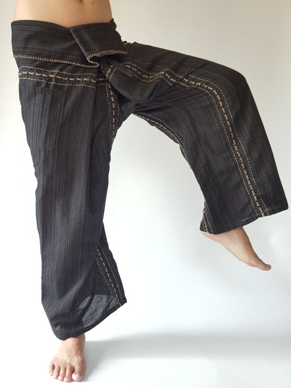 TC022 Handmade Thai Fisherman Pants Wide Leg pants Wrap