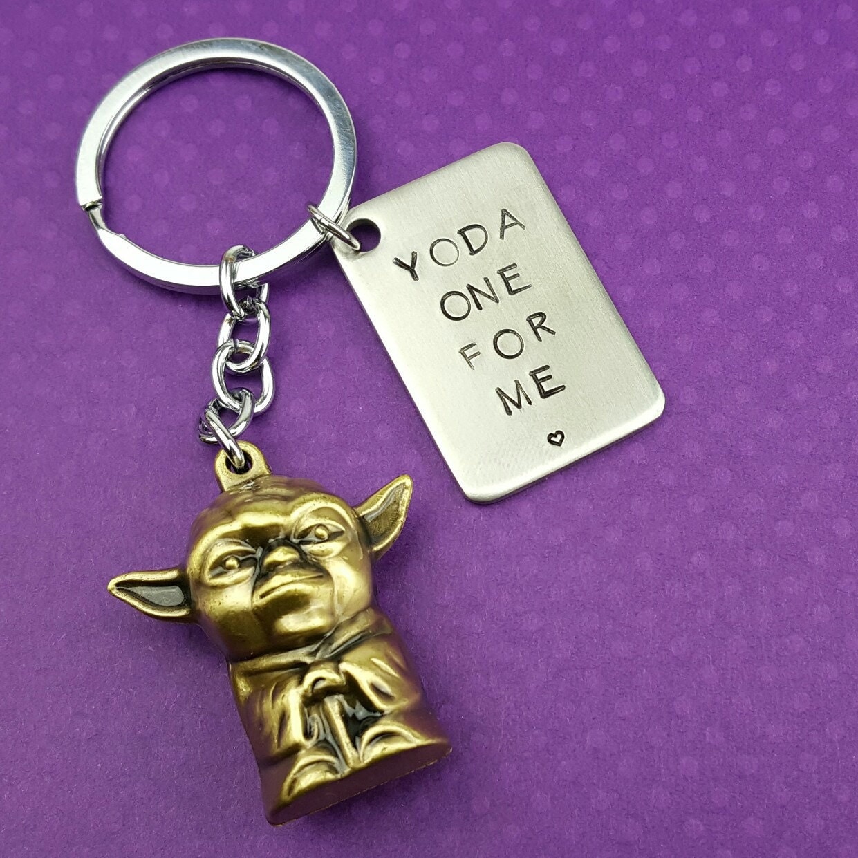 Yoda Keychain Yoda One For Me Star wars gift Boyfriend