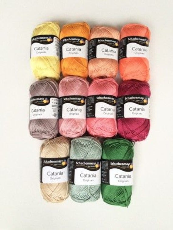 NEW COLORS 2016 Catania cotton yarn 11 skeins 550 gram in