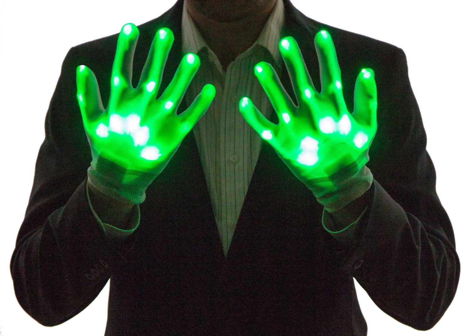 Youth Sized LED Gloves Light Up Glow in the Dark Light Up