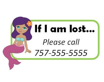 Set of 8+ Custom Temporary Tattoos - Emergency Contact Info / If Lost