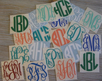 Monogram Decal - Monogram Car Decal - Decal Sale - Monogram Decal Sale - 99 Cent Decal Sale - Car Decal - Monogram