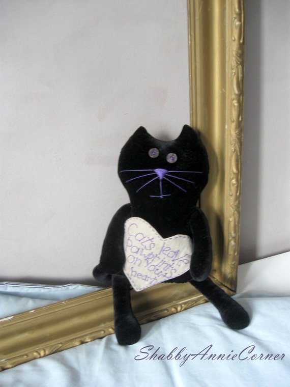  Black  cat  Home decor  Cat  lover gift Stuffed by 