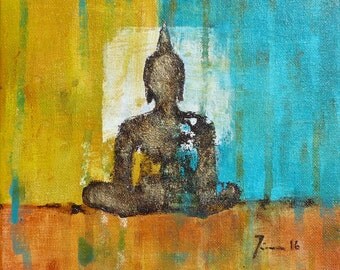DONATION for NEPAL!!!*** Original "Buddha for Nepal" 8 x 8 inch