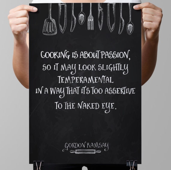 Chalkboard KitchenCooking quotesGordon by TimelessMemoryPrints