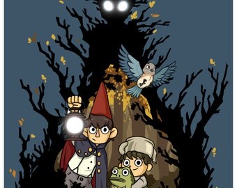 Over the Garden Wall - Wirt, Greg, Beatrice, Jason Funderburker and The Beast - Fanart Print