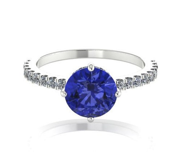 simple solitaire tanzanite engagement ring