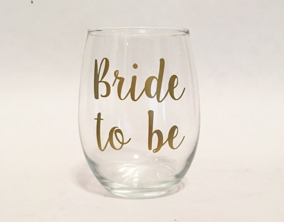 Items similar to Bride To Be Stemless Wine Glass / Mimosa Glass ...