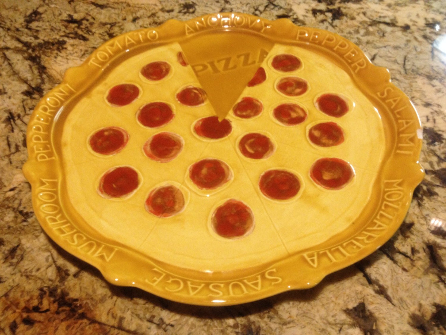 Cool Vintage Hand Painted Pizza Platter Haute Juice