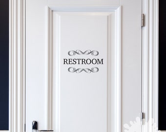 Restroom Decal / Laundry Decal / Door Decal / Pantry Door Decal / Restroom Decal / Office Sticker / Door Letters Decal / Custom Letter Decal