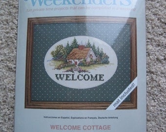 Cross Stitch Kit - Welcome Cottage - Weekenders #03510 - 10" x 8" - NEW NIP