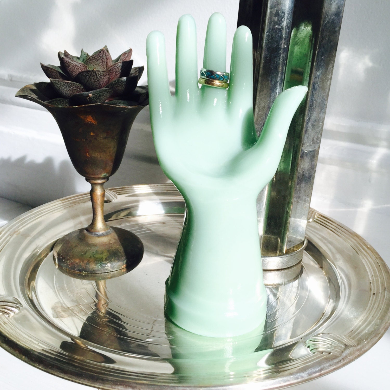 Jadeite 'Hand' Ring Holder by FengSway on Etsy
