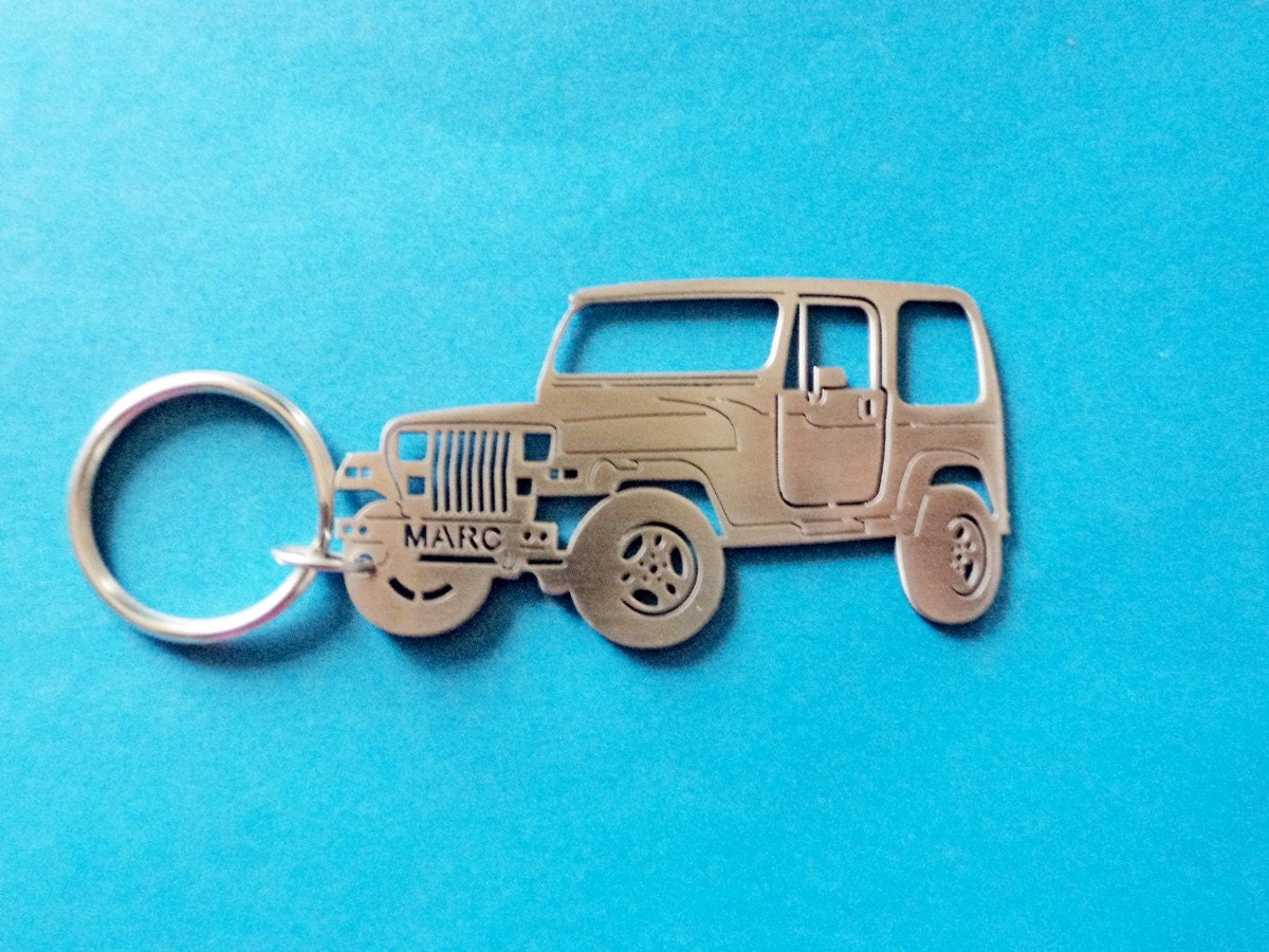 Jeep Wrangler Keychain Personalized Keychain by GuestFromThePast