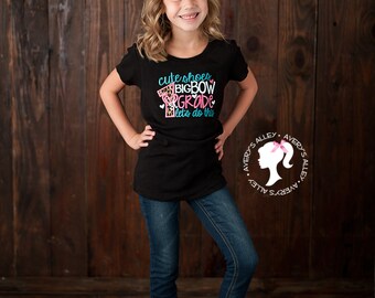 ANY GRADE! - Cute Shoes Big Bow 1st Grade Let's do this - Girls Black Leopard Applique Shirt & Matching Hair Bow Set for Back to School