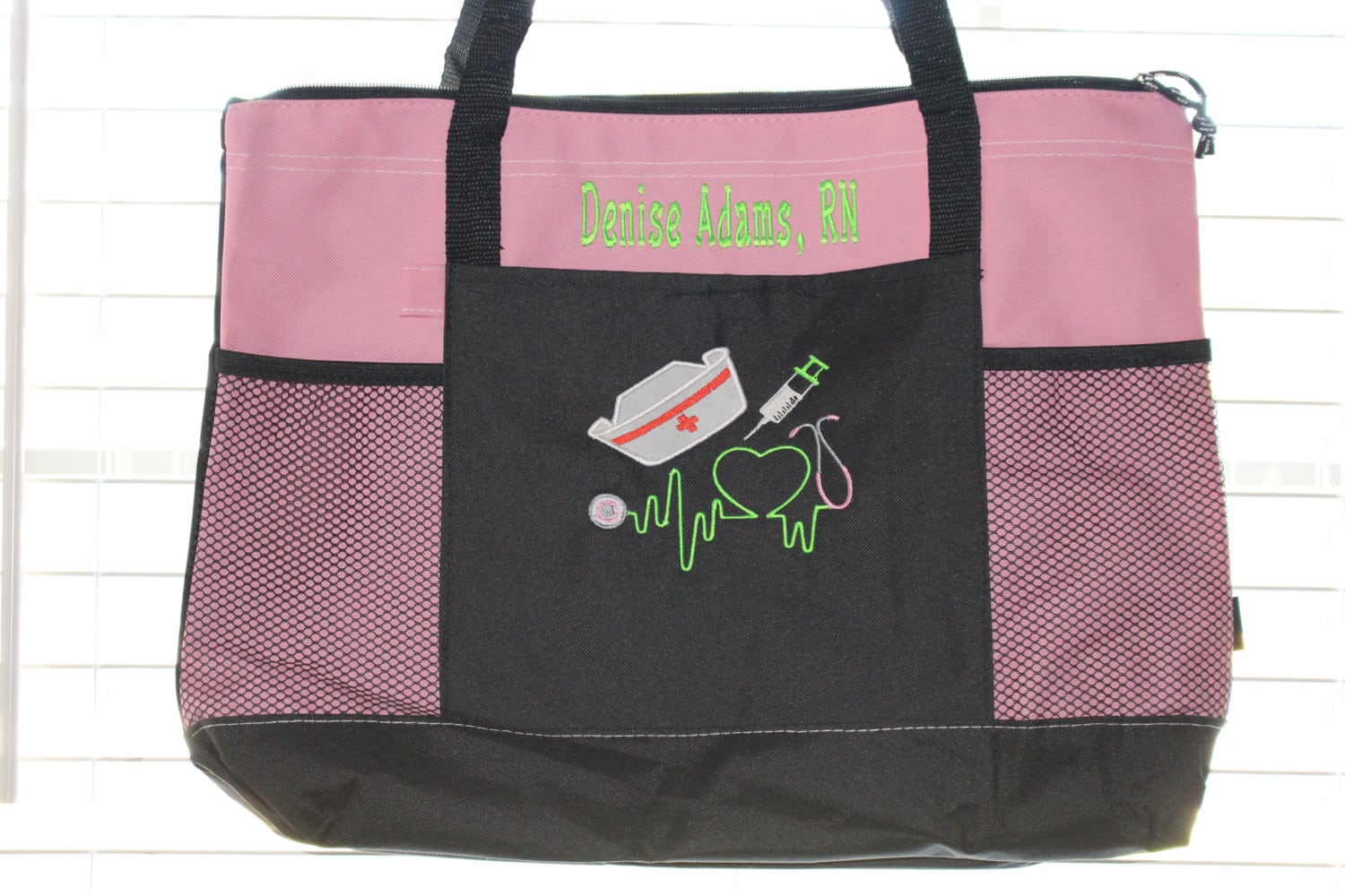 Monogrammed Nursing School Gift Personalized Nurse Tote Bag