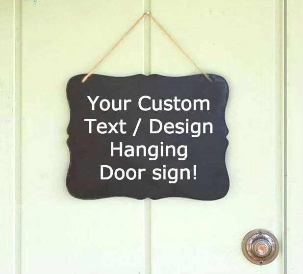 Create your own hanging door sign hanging doorbell sign