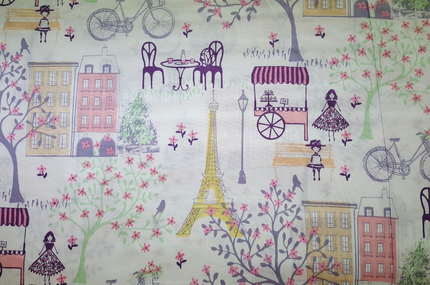 Paris Print Quilting Fabric 100%cotton  44 Wide You