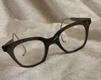 Vintage Bausch and Lomb Safety Glasses - vintage safety eyewear - wire temples