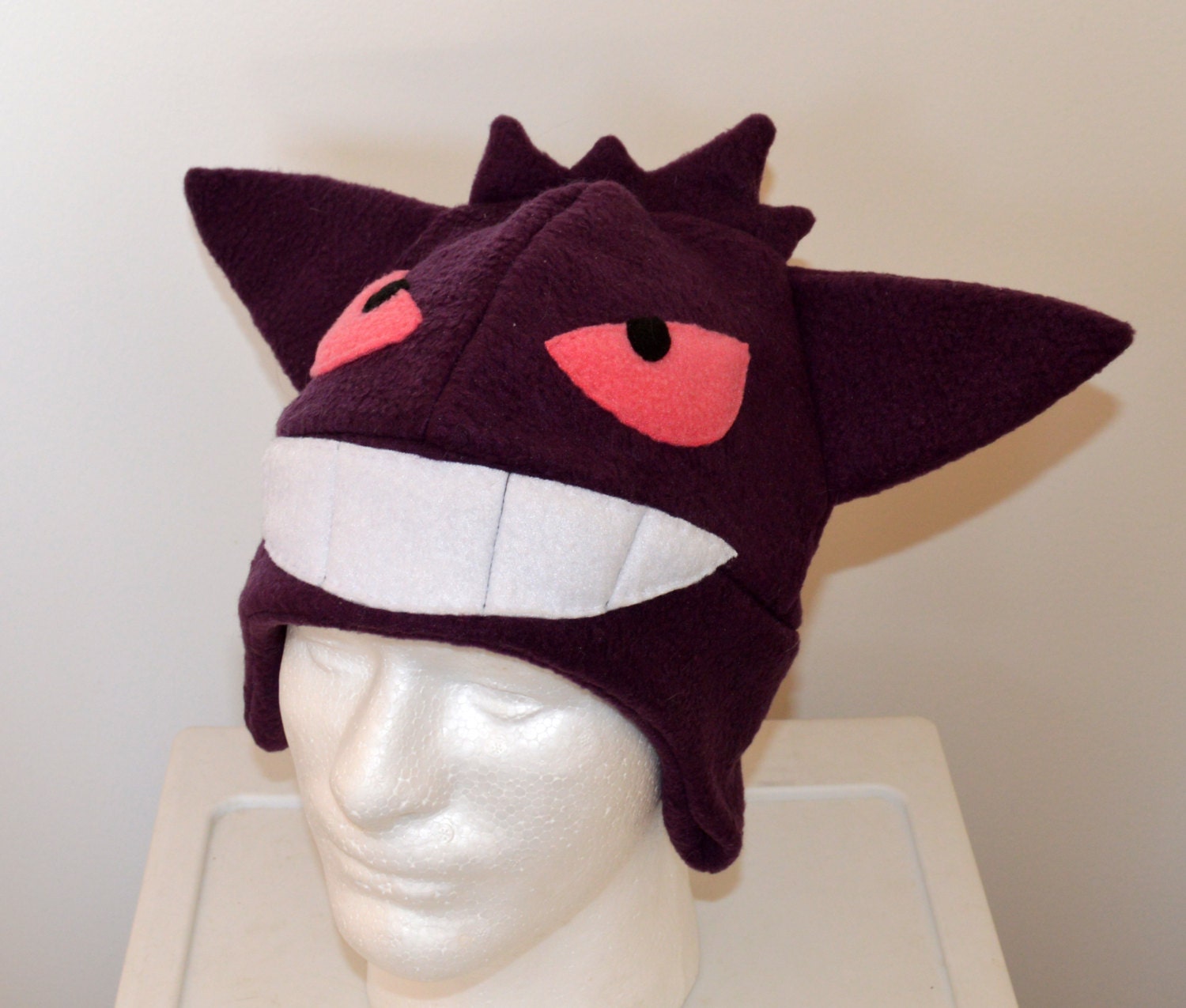 Gengar Pokemon Fleece Hat with Earflaps