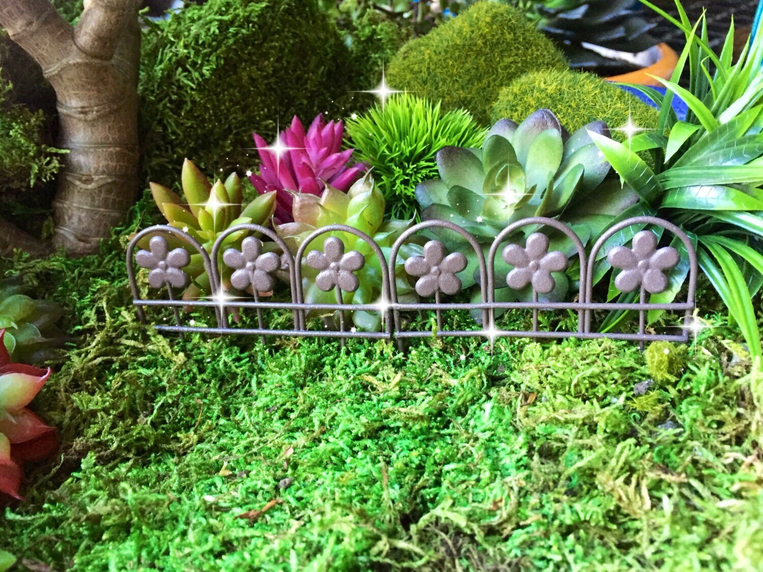 Fairy garden fence miniature fence fairy flower fence