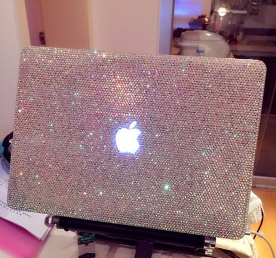 Laptop Case Rhinestones Macbook case Handmade Crystal AB Bling