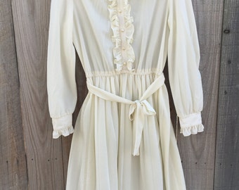 Montgomery Ward Ivory Vintage Dress