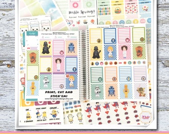 MINI STAR WARS Planner Sticker Series 1 , Star Wars Inspired Kit, Planner Stickers, Stickers for Erin Condren Planners