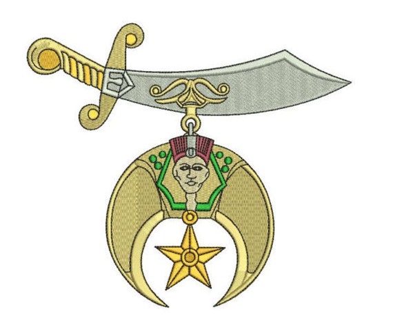 Masonic shriner emblem pattern 3 sizes machine jessecmault design