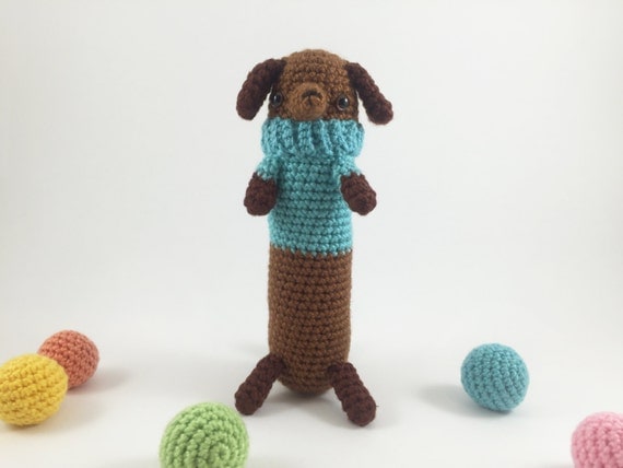 Crocheted Dachshund Crochet Dog Amigurumi Dog Crochet