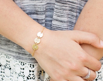Dainty Gold Silver Rose Charm Personalized bracelet Personalized Women Dainty bracelet Personalized Jewelry Personalized gift / 130