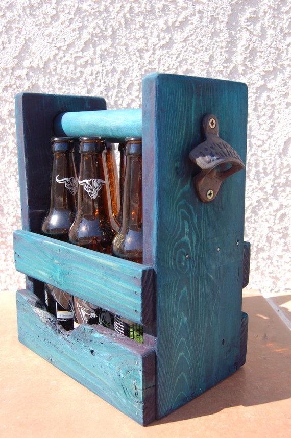 Beer Carrier Six Pack Beer Holder With Bottle Opener by WoodCore