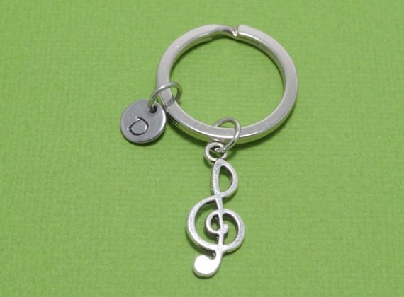 Treble Clef Keychain Musical Note Keychain Musical Keychain