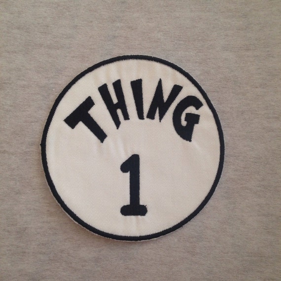 THING 1 and 2 iron on Applique Patches by TexasSassyStitches