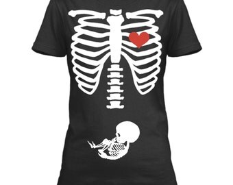 Halloween Pregnancy Shirt, Halloween Pregnancy Announcement Shirt, Skeleton Pregnancy Shirt, Halloween Baby Reveal, Baby Reveal Ideas
