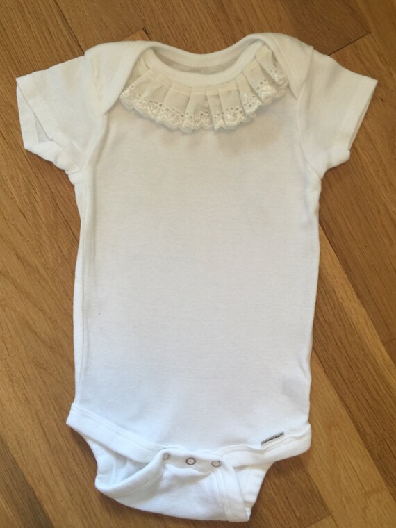 Baby Lace OnesieBaby Lace BodysuitWhite Baby OnesieCute