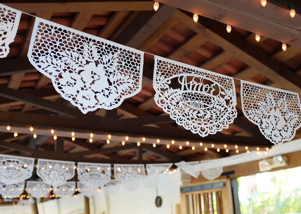 Papel Picado Banners Custom Color Personalized Date Wedding 2960