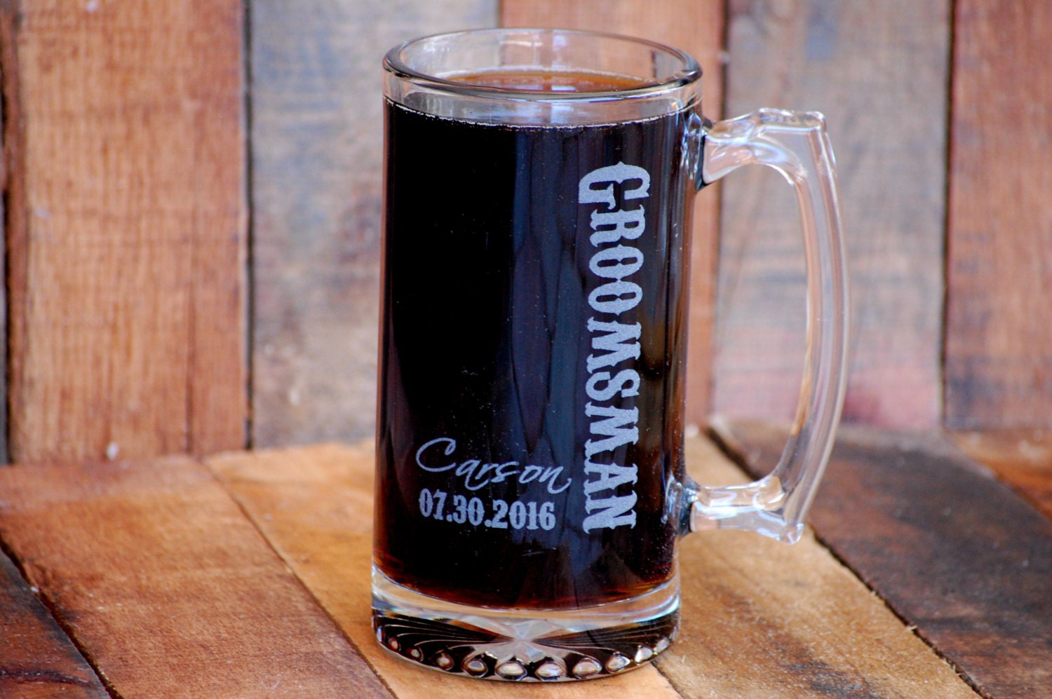 Personalized Beer Stein Groomsman Wedding Gift Custom Beer