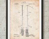 Hockey Stick 1915 Poster, Hockey Gift, Sports Wall Decor, Ice Hockey, NHL PP0157