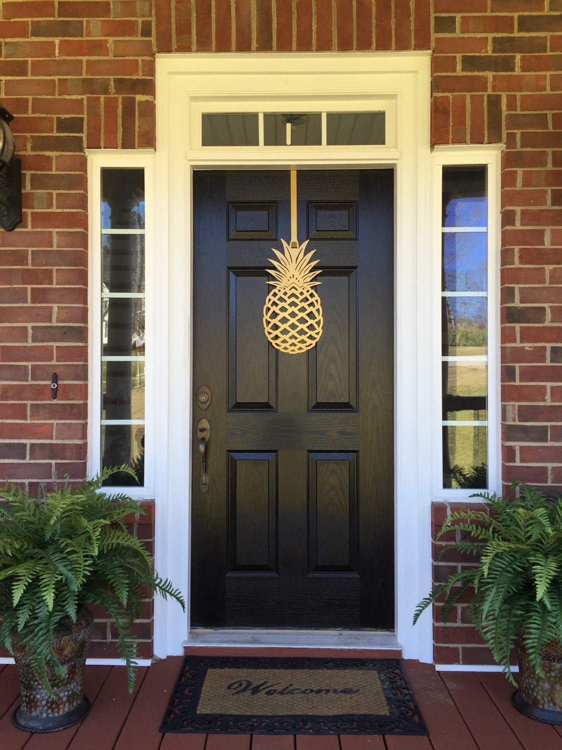 Pineapple Front Door Wreath Front Door Decor Pineapple