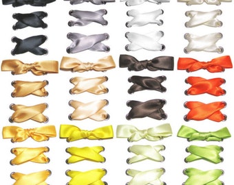 THE SHOELACES SHOP-5/8" Satin Ribbon Shoelaces, Satin Shoelaces, Wedding Shoelaces, Blue Shoelaces, White Shoe Laces, "Shine On (5/8 Inch)"