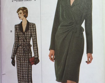 The Vogue Woman 7476 Wrap Dress Pattern sizes 8,10,12 & 20,22,24 uncut from 2001